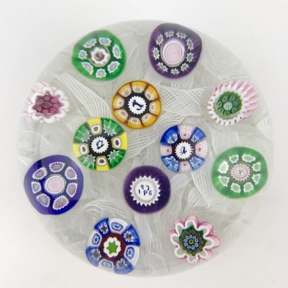 Perthshire PP11 1976 Spaced Millefiori Animal Cane Penguin Squirrel Paperweight - Picture 1 of 13